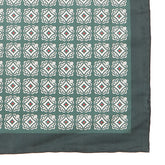 Green Adolfo IMS Medallion 33cm Pocket Square - Tie Doctor